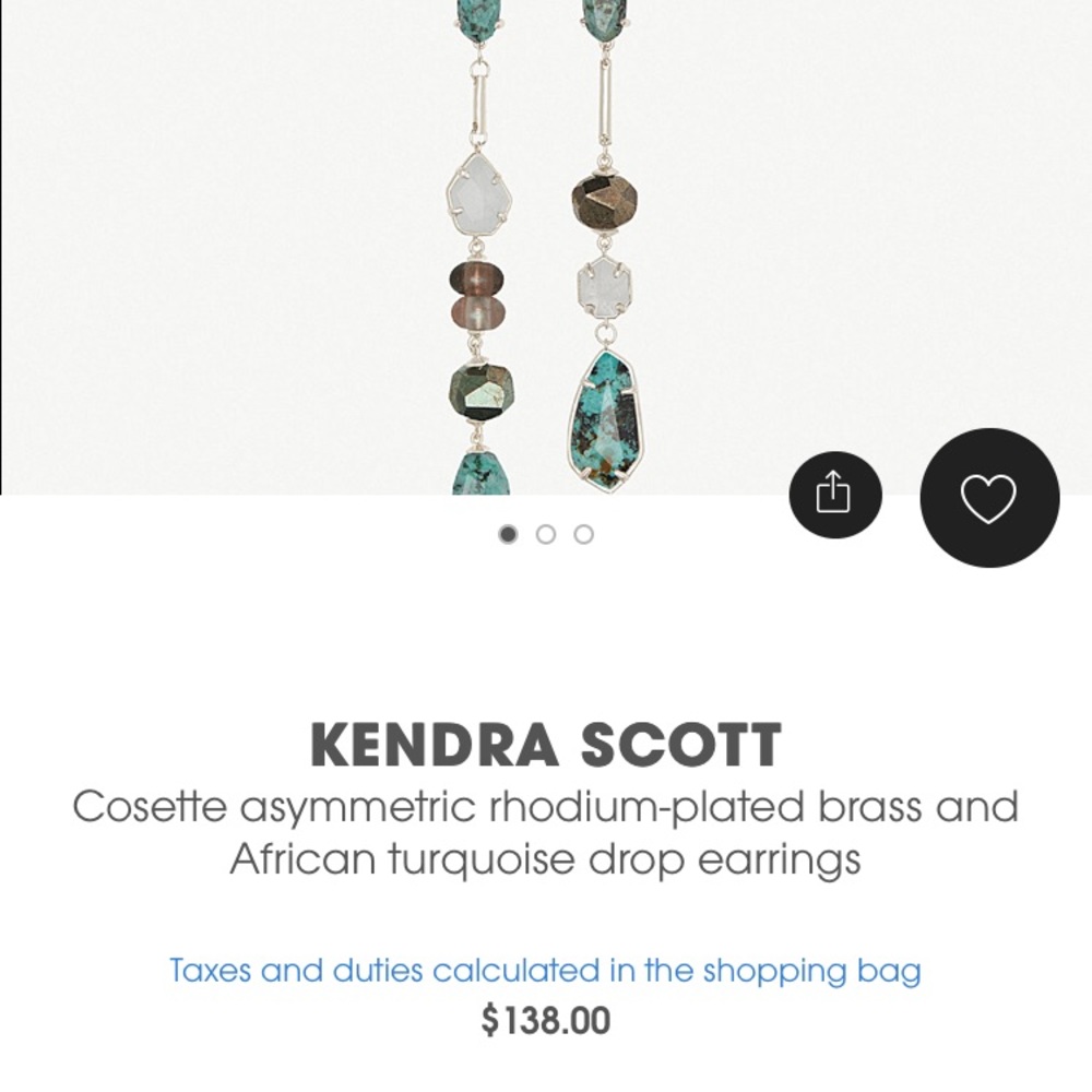 ✨SOLD✨ Cosett Rhodium Turquoise - Picture 4 of 5